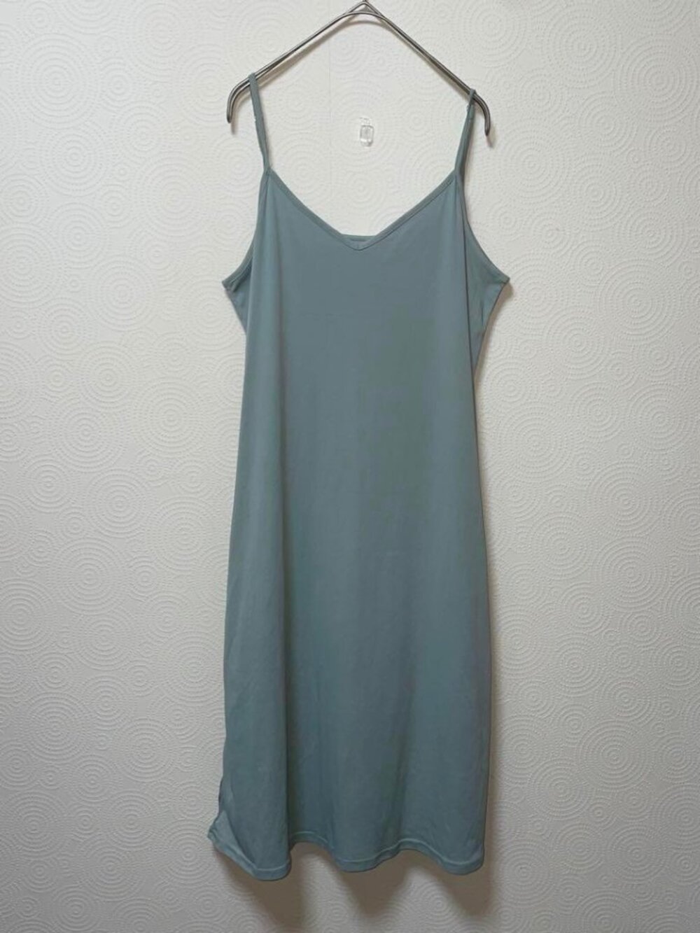 Notewo Camisole Dress V-neck Sleeveless Green Blue